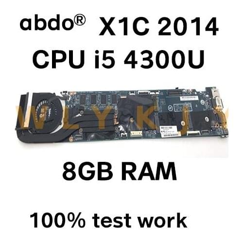FOR lenovo ThinkPad X1C X1 carbon Laptop motherboard CPU i5 4300U 8G RAM 12298-2 48.4LY26.021 48.4LY06.021 tested 100% work
