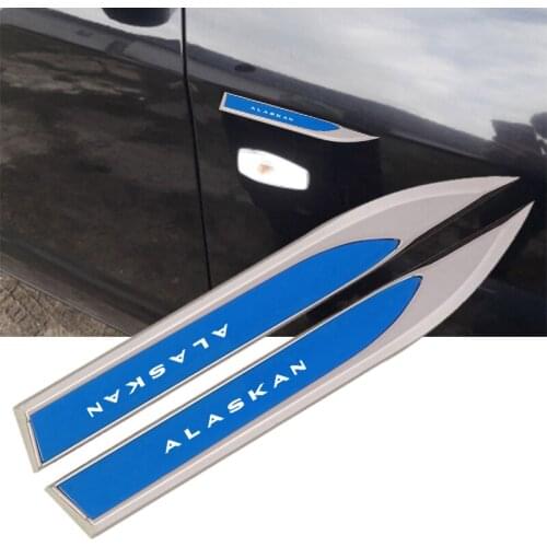 2PCS 3D Metal Emblem Badge Car Body Side Decoration Sticker For Renault Trafic thalia TALISMAN Symbol SCENIC MEGANE clio MASTER