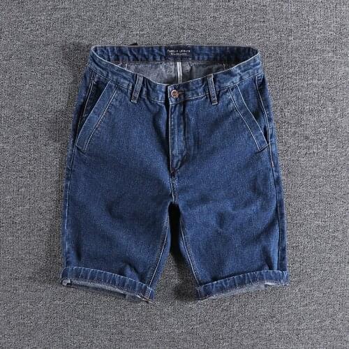 Indigo simple denim shorts mens American Summer Youth wear casual trouser for promotion wholesale 86