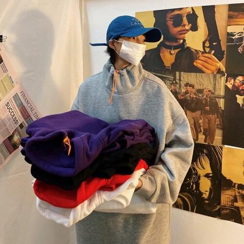 Fashion Brand Mens Sweatshirt 2019 Winter Male Casual Sweatshirts Mens Solid Color Sweatshirt Tops