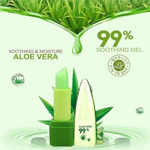 Natural Aloe Vera Lipstick Long Lasting Color Temperature Change Moisturizing MU8669