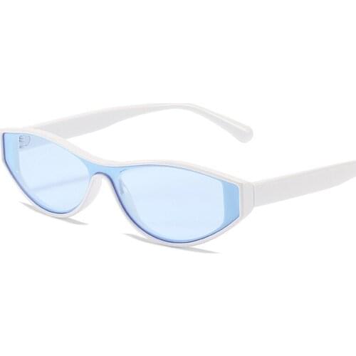 2021 new trendy one-piece cat eye sunglasses fashion streamlined frame sunglasses female personality casual wild glasses uv400