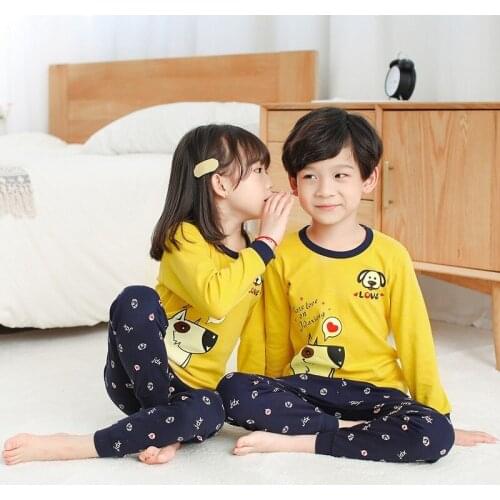 2020 Winter Kids Pajamas Set Baby Girls Boys Clothes Cartoon Sleepwear Pyjamas Kids Autumn Homewear Pijamas Inflantil Nightwear
