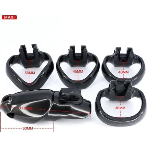 Resin Black HT-V4 Cock Cage Biosurced Male Chastity Device Set Penis Ring Bondage Belt Fetish Adult Sex Toys
