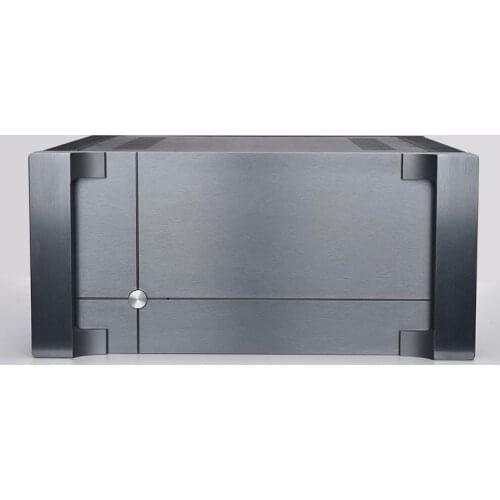 Full Black Heat Sink Aluminum Power Amplifier Chassis DIY Pure Rear Stage Tube Amplifier Housing Decoder Enclosure W430 Standard