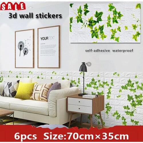 8PCS Self-Adhesive Panels 3D Wallpaper Home Decor 3D Wall Brick Panel For Decors Wall Papers Living Room Childrens Room