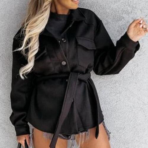 Gorgeous Turn-down Collar Warm Winter Coat Jacket Vintage Long Sleeve