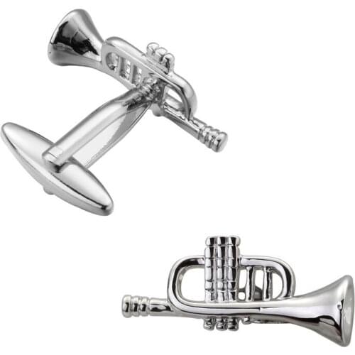 High-end mens shirt brand jewelry Cufflinks hand carved horn Cufflinks fashion design style music French shirt accessories