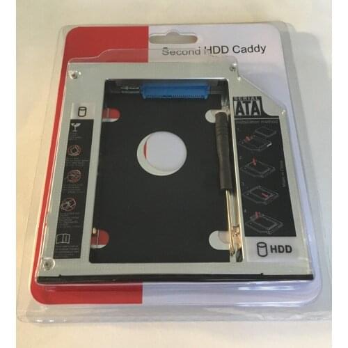 WZSM NEW 12.7mm SATA 2nd SSD HDD Caddy for 2.5" Hard Disk Driver Case Enclosure DVD CD-ROM Optibay
