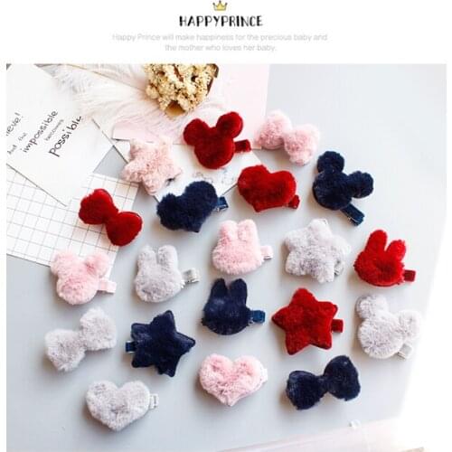 2019 Pet dog Hairpin Cute hair accessories love plush hairpin baby side clip50pcs/lot