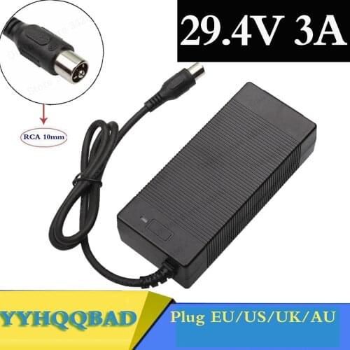 29.4v3a lithium battery charger 7 Series 29.4V 3A charger for 24V battery pack electric bike lithium battery charger RCA-Steckve