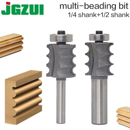 1PC 1/4" 1/2 Shank High Quality Triple Bead/ Column Molding Router Bit