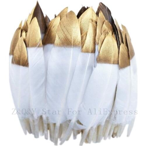 10-100 natural 10-15CM (4-6 inches) duck hair dyed white spray head DIY jewelry craft accessories feather