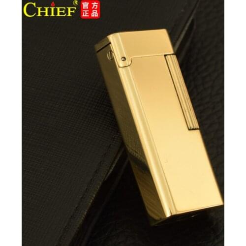 100% Genuine Chief Sideslip ignition Creative Kerosene gasoline petroleum oil High-end Vintage grinding wheelCigarette lighter