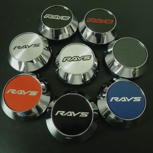 4pcs 65mm Rays Racing Wheels Center Cap Hub Badge Rims Cover Logo Emblem Car Styling Accessories
