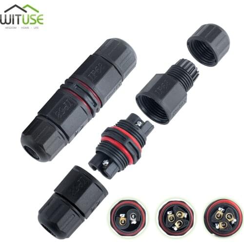5pcs IP68 Adapter Set Waterproof Cable Connector Wire Screw LED Light 2 Pin 3 Pin 4 Pin 5 Pin Electrical cable Terminal Outdoor
