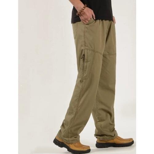 New Spring Mens Pants Casual Loose Cotton Sweatpants Large Size 5XL 6XL Straight Trousers for Men Sports Pants Working Pants Man