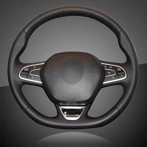 Car Steering Wheel Cover for Renault Kadjar Koleos Megane Talisman Scenic 2016 2017 Auto Braid On The Steering Wheel Covers