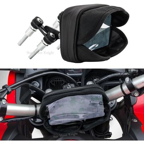 Handlebar Phone Stand Holder Mobile GPS Waterproof Media Bag Navigation Bracket For Honda CRF1000L Africa Twin Adventure Sports