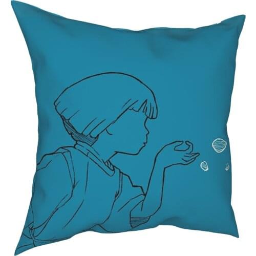 Haku Spirited Away Pillowcase Home Decor Cushions Throw Pillow for Living Room Polyester Double-sided Printing