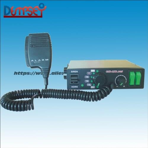 Power Siren, DC12V/24V Amplifier Electronic Ambulance Fire siren for car,with Microphone/2 light switches,without speaker