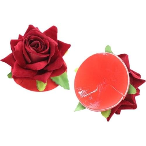 Customized Rose Breast Stickers Sentimental Red Chest Stickers Female Mimi Silicone Invisible Wear Performance Props