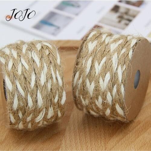 JOJO BOWS 5mm 5m Hemp Rope Ribbon Jute Burlap Webbing For Needlework DIY Craft Supplies Earring Chain Material Pendant Accessory