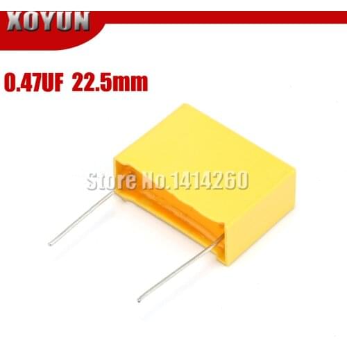 10pcs 470nF capacitor X2 capacitor 275VAC Pitch 22.5mm 0.47uF X2 Polypropylene film capacitor