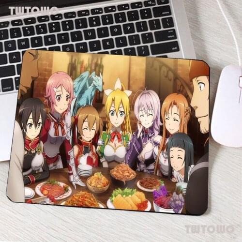 So Cute Anime Girls Asuna Mouse Pad SAO Kirito Mini Pc Table Mats Pad To Keyboard Desktop High Quality For Anime Lover