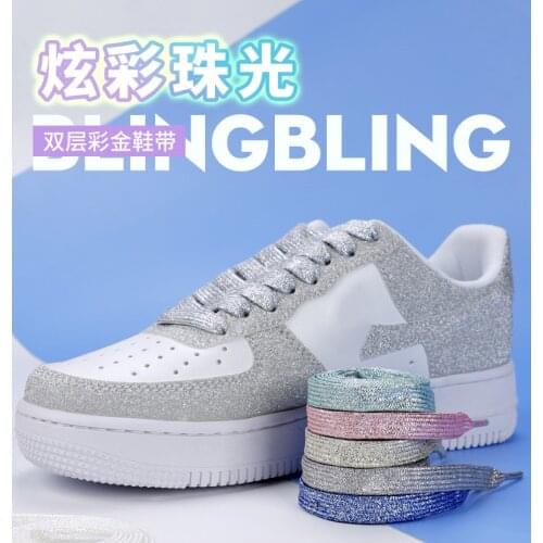 AF1 Fashion Shoelaces Colorful Flat Shoe Laces for Athletic Running Sneakers Shoes Boot 1CM Width Shoelace