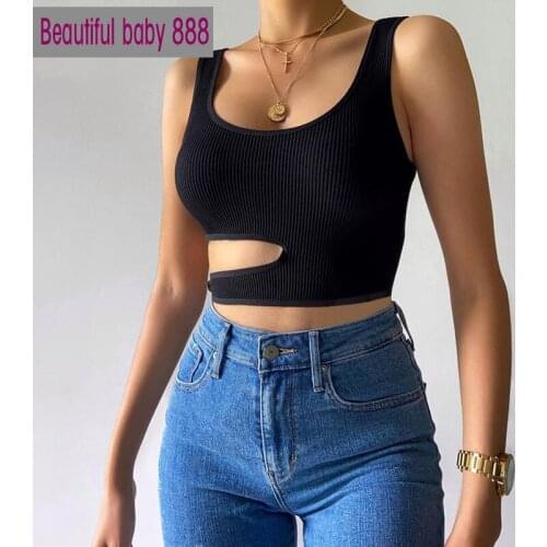 Meqeiss 2021 New Vintage Patchwork Low-Hals Hole Trim Cropped Tops Sashes Mode Spaghetti Ruches Cami Top ndie Esthetiek Tank