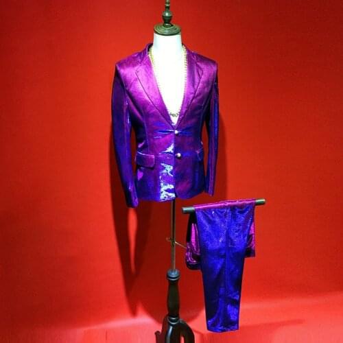 New Men High quality Embroidery Umbrella outwear costumes Nightclub DJ Male singer dancer Stage show Performance wear