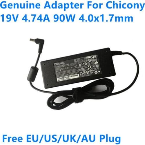 Genuine 19V 4.74A 90W 4.0x1.7mm Chicony A10-090P3A Power Supply AC Adapter For Hasee 90W Laptop Charger