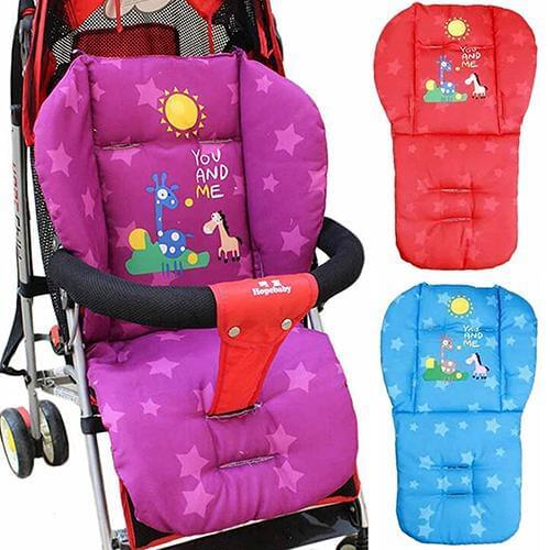 Newborn Baby Stroller Cushion Child Cart Seat Cushion Pushchair Mat 0-36 Month Baby Pad Foldable Cartoon Pram Cushions