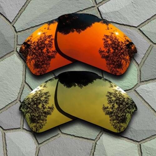 Red Orange&Yellow Golden Sunglasses Polarized Replacement Lenses for Oakley Bottle Rocket