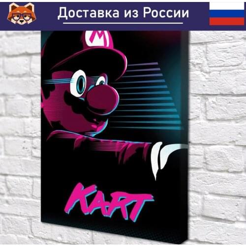 Red Panda Retro Wall Paintings