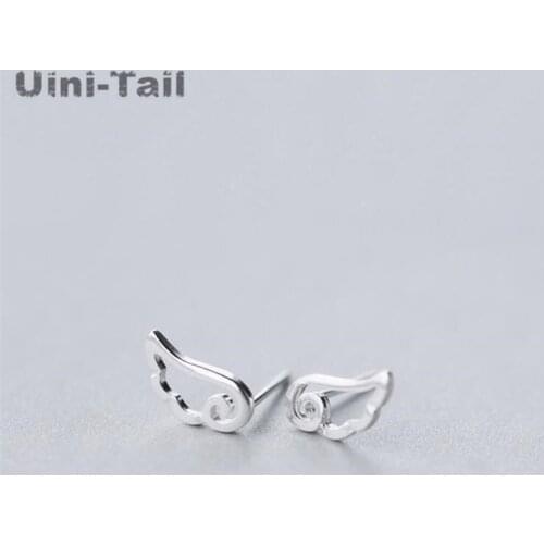 Uini-Tail hot new 925 sterling silver angel wings earrings frosted hollow angel wings earrings fashion trend hypoallergenic