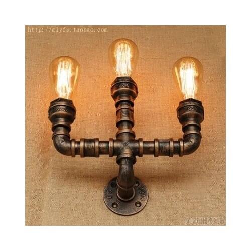 Nordic Loft Style Retro Water Pipe Lamp Industrial Vintage Wall Light Fixtures For Edison Wall Sconce Indoor Lighting
