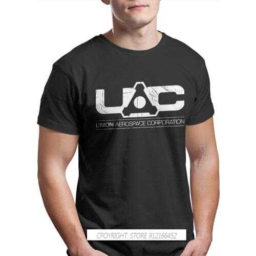 Distressed UAC TShirt Doom Eternal Slayer Hell Doomguy Seraphim Game Plus Size T Shirt Summer T-Shirts For Men Women