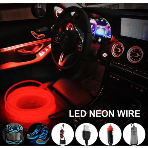 LED Neon Sign Wire Under Car Flexible Soft Tube Lights Neon Light LED Strip Sign El Christmas Anime/Body Woman/Rooms Rope Decor