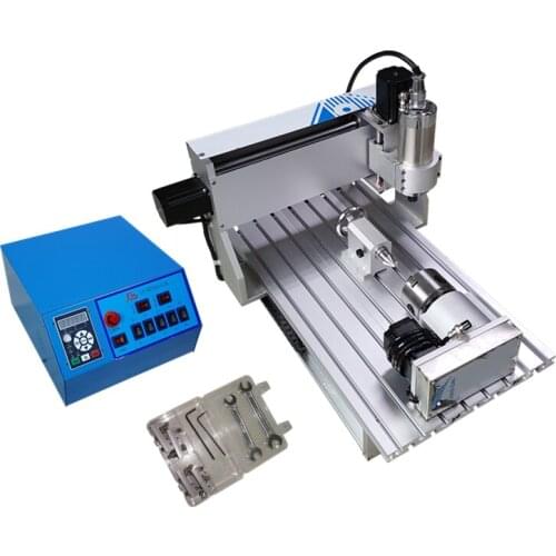 USB port!! 3D cnc router 6040 4 axis cnc milling machine with 1.5kw spinlde,limit switch,ball screw cnc engraver + 4 pcs clamps