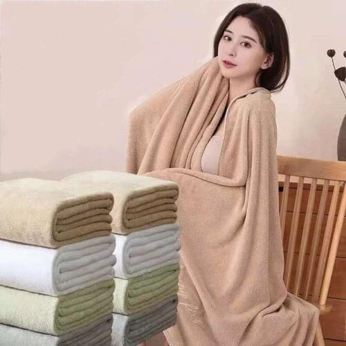 Thickening And Large Of High Quality Coral Velvet Bath Towel Suit Adult Cotton Absorbent Quick Drying