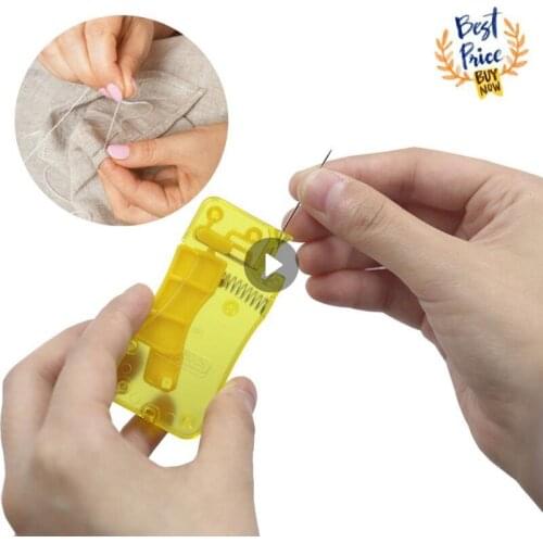 Yellow Automatic Needle Threader Sewing Needle Device Hand Machine Sewing Needles Parts For Elderly Sewing Needles Accessories