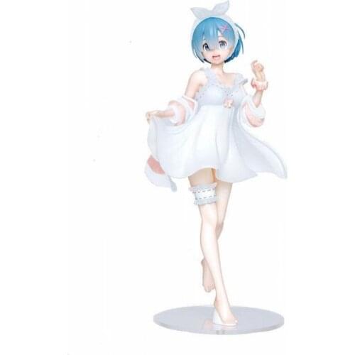 100% Original Taito RE: ZERO - Starting Life In Another World Rem White Home Service Figure PVC Action Model Toys Anime Figure