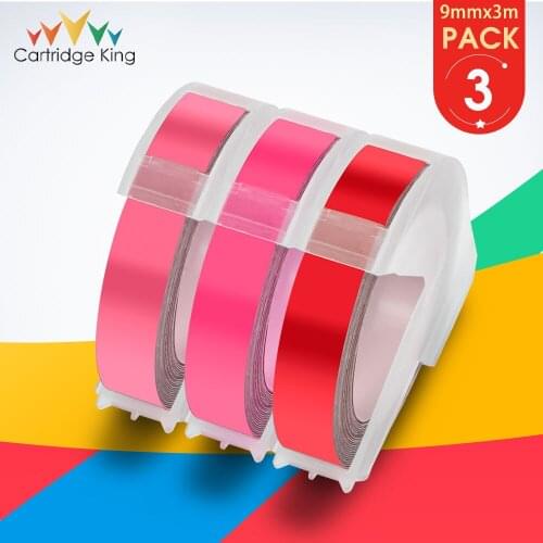 3PK 3/8" Width Label Maker Olive Green for Dymo Embossing 3D Plastic Label Tapes Replace for S0717900 S0717910 1610 Label Maker