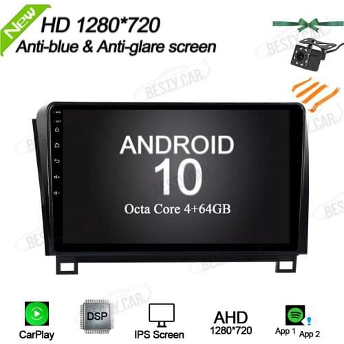 10.1'' Android 10.0 Car Multimedia Player Stereo Radio GPS Navigation for Toyota Tundra 2007-2013 Sequoia 2008-2018 Carplay WIFI