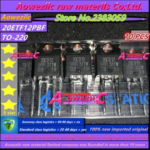 Aoweziic 100% new imported original 20ETF12PBF 20ETF12 TO-220 20ETF12FPPBF 20ETF12FP TO-20F rectifier diode 20A 1200V