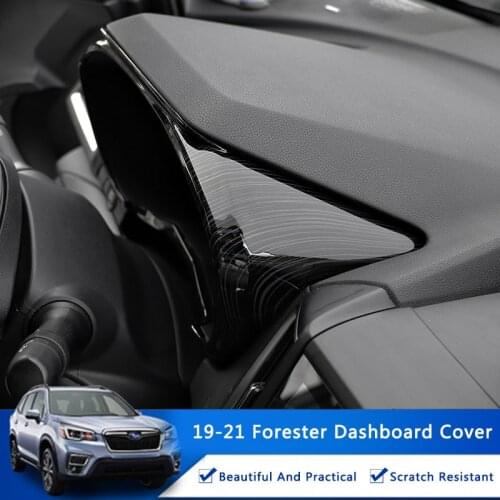 QHCP Car Dashboard Frame Display Panel Cover Trim Decorative Sticker Fit For Subaru Forester 2019 2020 2021 Interior Accessories