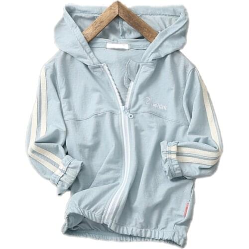 BBD Toddler Coat Summer Spring Boys Girls Hooded Thin Sunscreen Zipper Sports Beach Top Kids High Quality 3-9 Years New Clothes