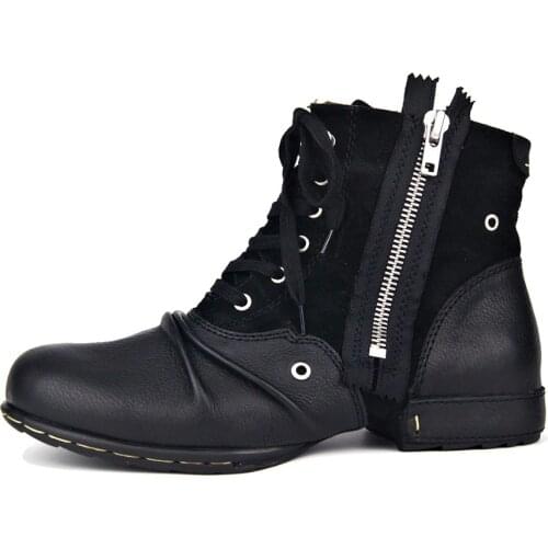 OTTO ZONE Men Boot Genuine Leather Men Shoes Handmade Ankle Boots Superstar Boots Classic Outdoor Winter Shoes Brand Shoes Boot